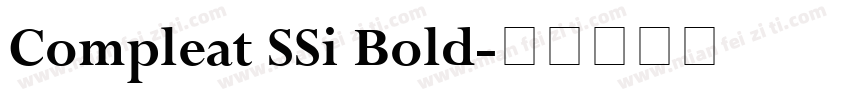 Compleat SSi Bold字体转换